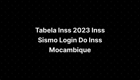 sismo login inss